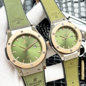 3-hand single-calendar couple quartz watch