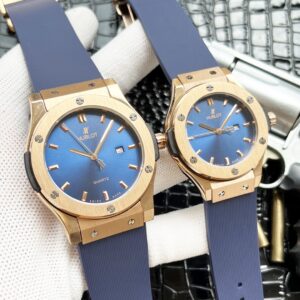 3-hand single-calendar couple quartz watch