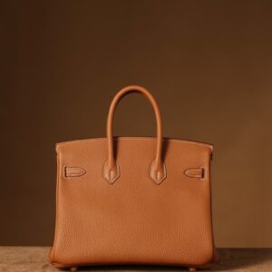 Hermes Birkin 25cm Gold Brown Gold Buckle